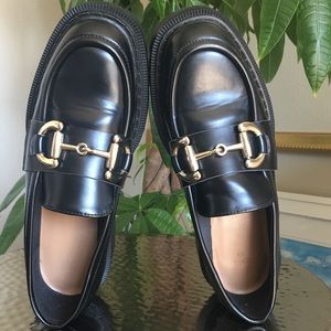 Platform Faux Leather Loafers - Perfect Condition